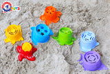 TECHNOK Stacking Cups (7 Pieces) - Sea Animal Shapes