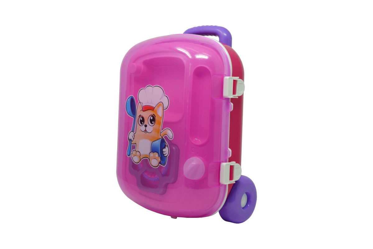 TECHNOK Kitchen Playset with Rolling Suitcase (34 Pieces