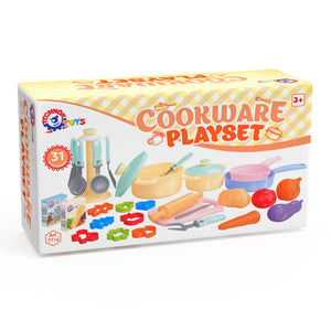 27-Piece Pastel Cookware Playset